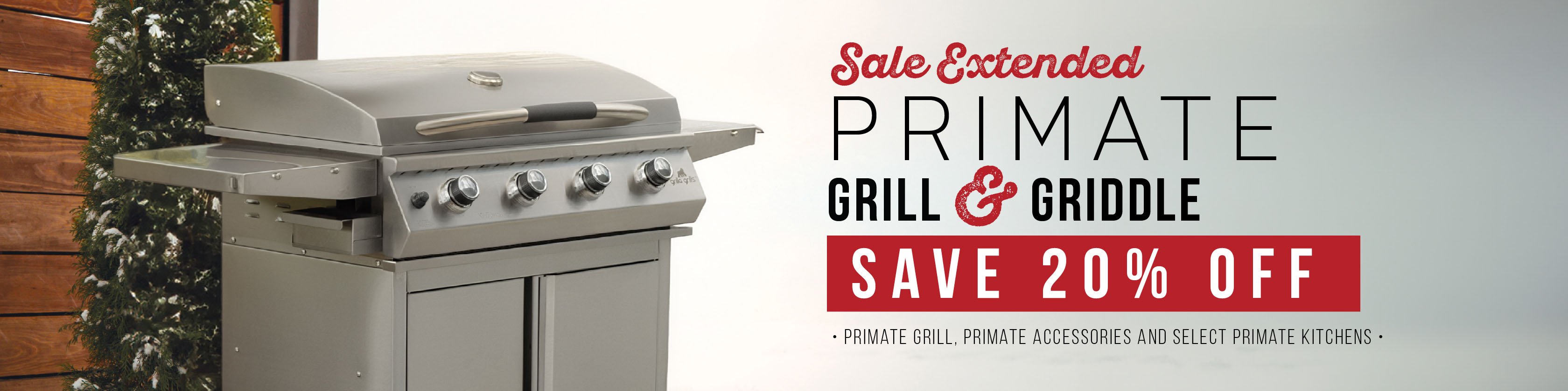 Save 20% On the Primate Gas Grill & Griddle